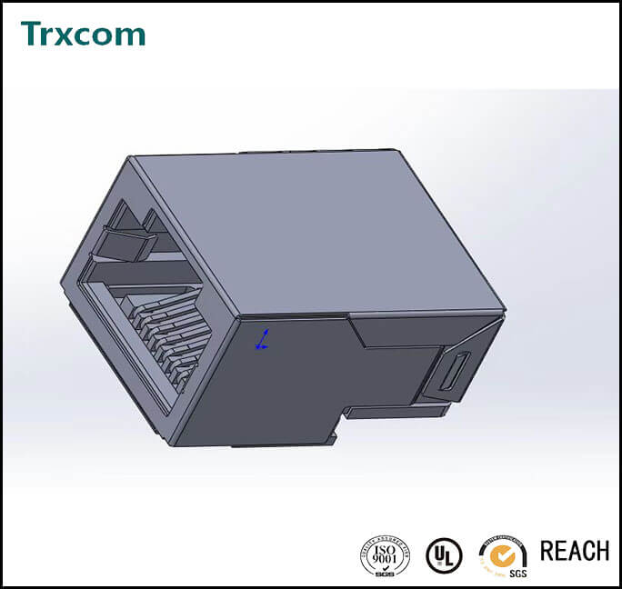 2.5G SMT type Mid Mount RJ45 TRJM19061DNL